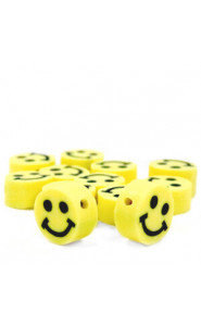 Katsuki beads 10mm Smiley Yellow